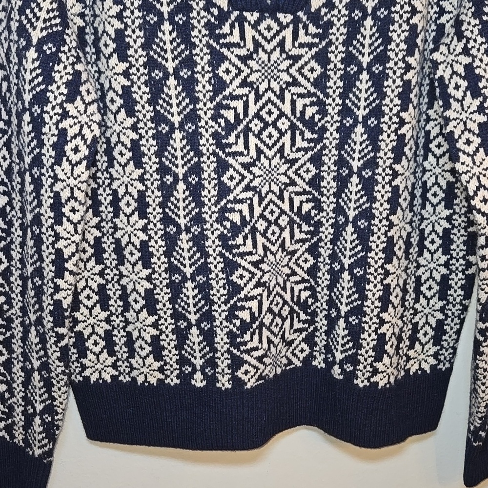 J. Crew Fair Isle Lambswool Half-Zip Pullover Turtleneck Knit Sweater NWOT - Picture 6 of 14